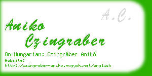 aniko czingraber business card