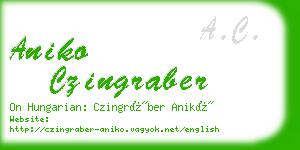 aniko czingraber business card